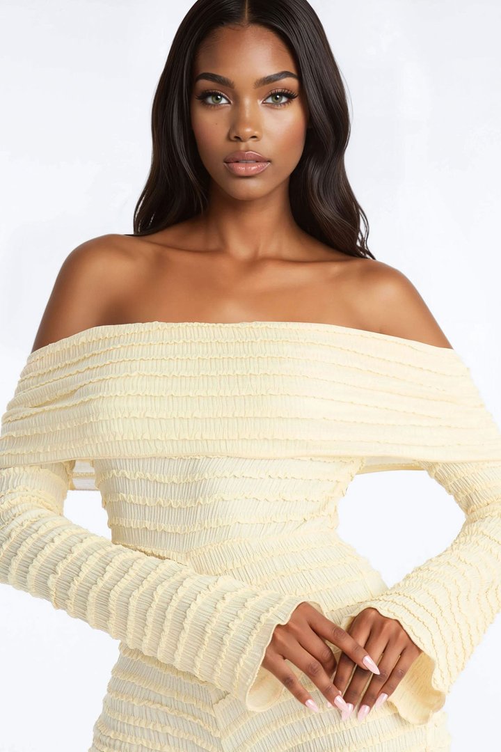 Grace Textured Micro Short Romper - Yellow