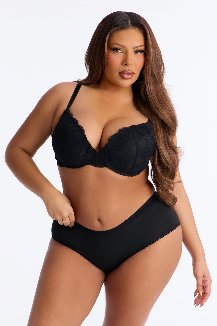 Get Lucky Boyshort Panty - Black/White