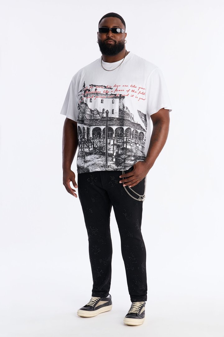 Oversized At The Cross Short Sleeve Tee - White
