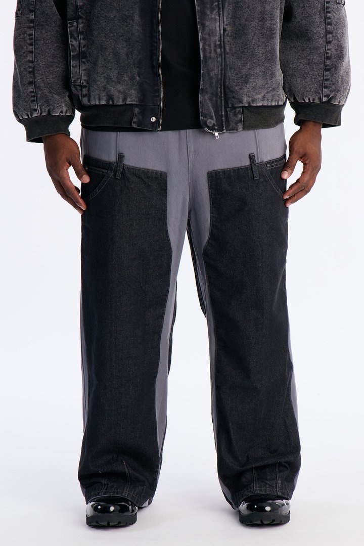 Straight Assemblage Hybrid Pant - Blue/combo