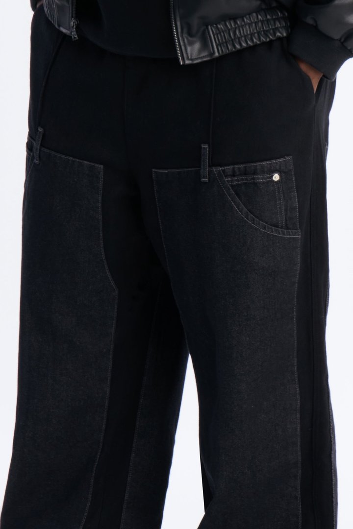 Straight Assemblage Hybrid Pant - Black/combo