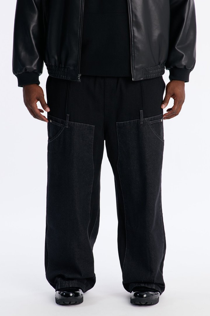 Straight Assemblage Hybrid Pant - Black/combo
