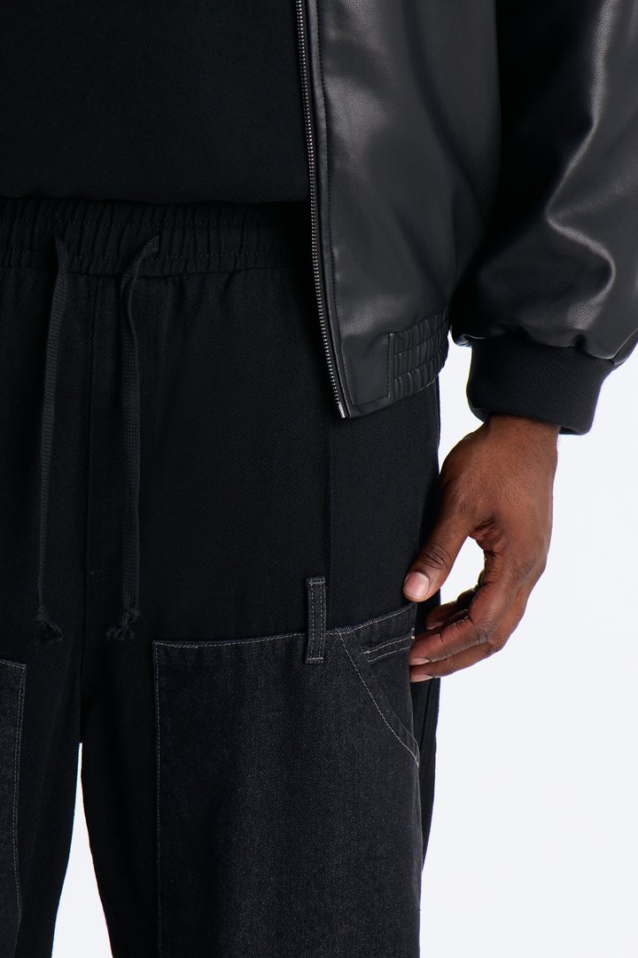 Straight Assemblage Hybrid Pant - Black/combo