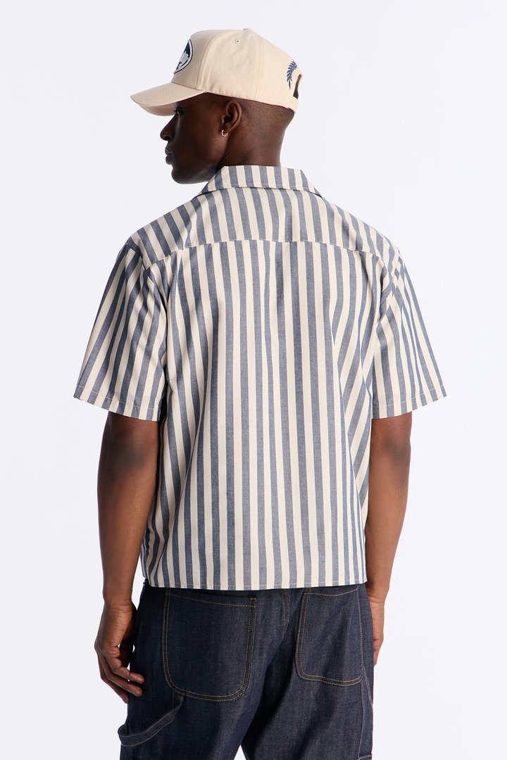 Pit Stop Mechanic Button Up Shirt - Navy