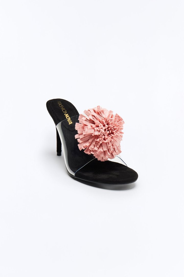 Nulive Flower Stiletto Heels - Black