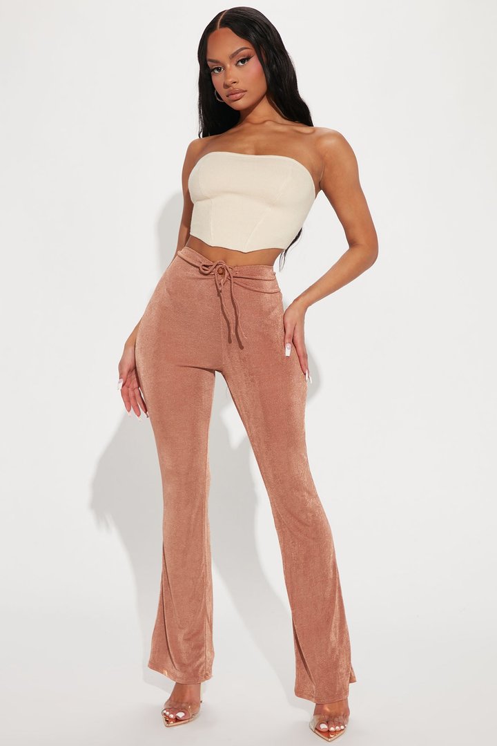 Make It Look Easy Flare Pant - Tan