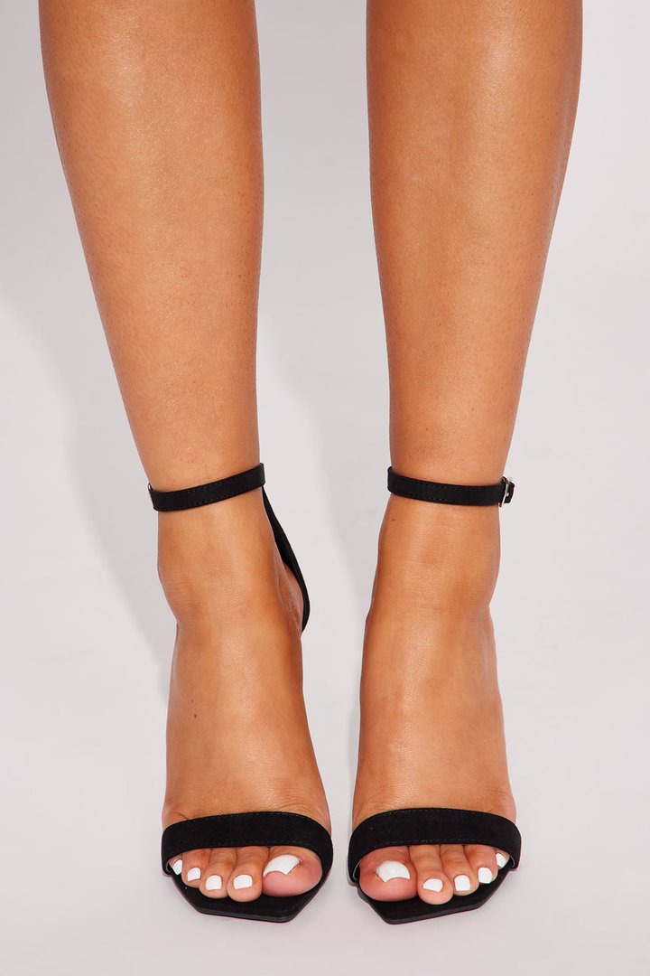 Never Let Me Down Heeled Sandals - Black
