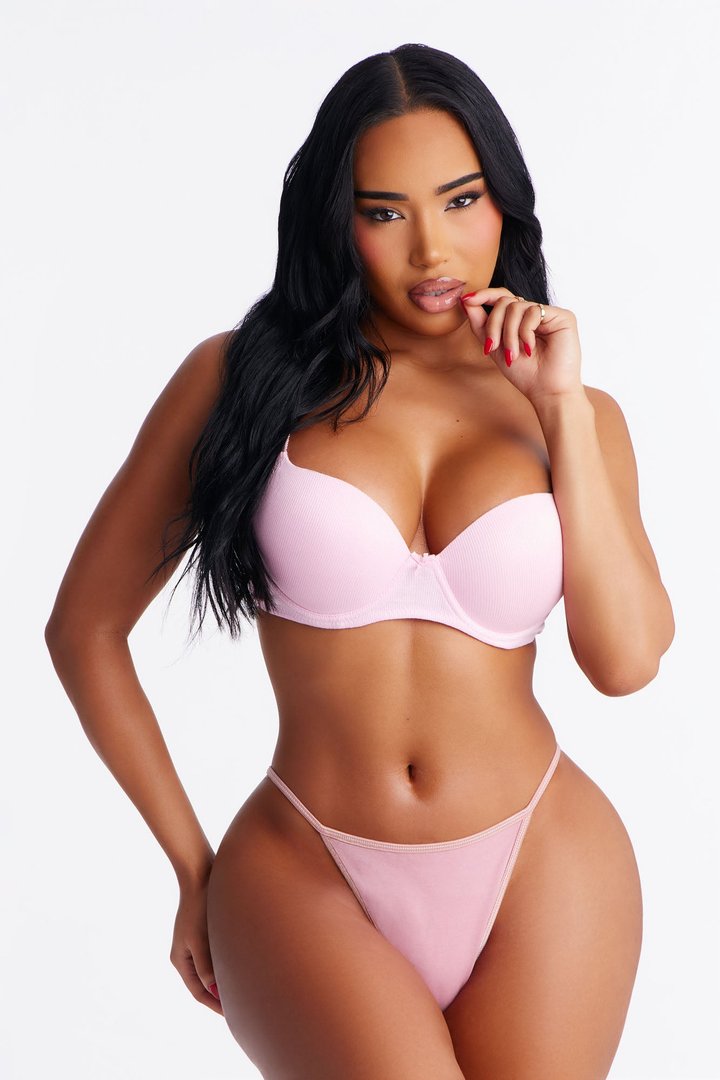 Classic Cutie Ribbed T-Shirt Bra - Pink