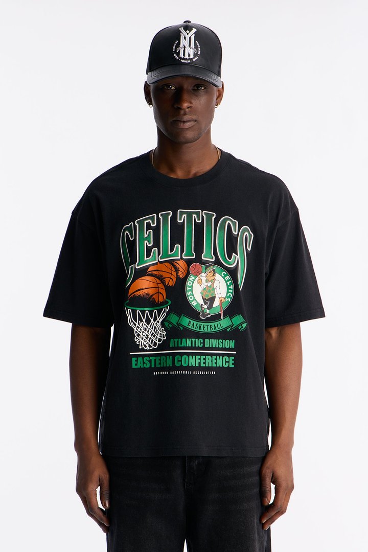 Celtics For The City Short Sleeve Tee - Black Wash