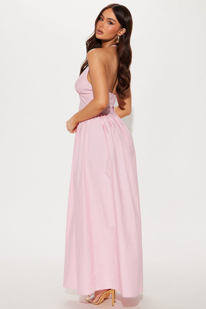 Serenita Poplin Maxi Dress - Pink