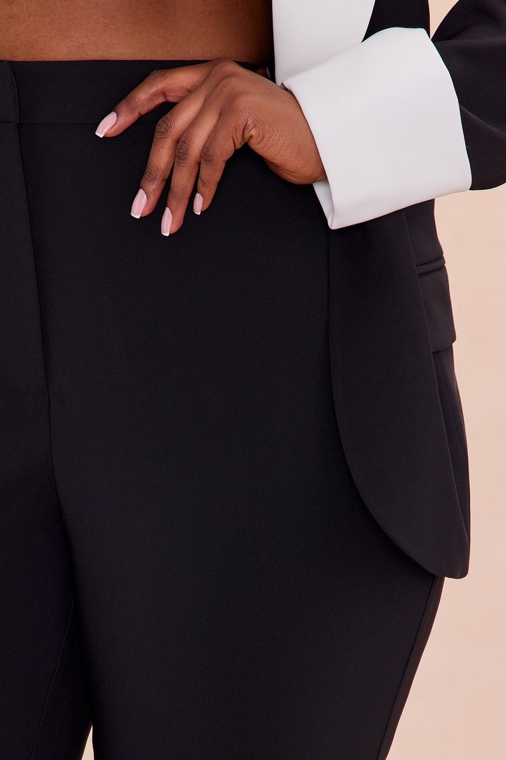 Bianca Blazer Suit Set - Black/White