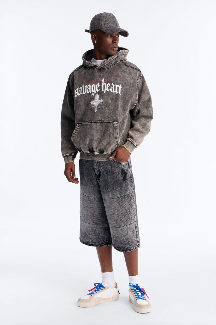 Savage Heart Forever Hoodie - Grey