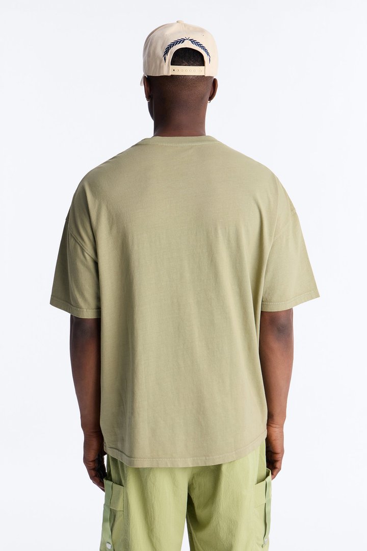 LA Street Saints Oversized Short Sleeve Tee - Olive