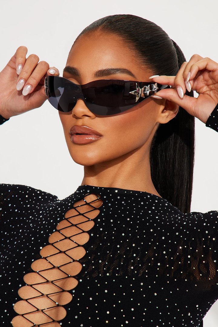 Starry Look Sunglasses - Black