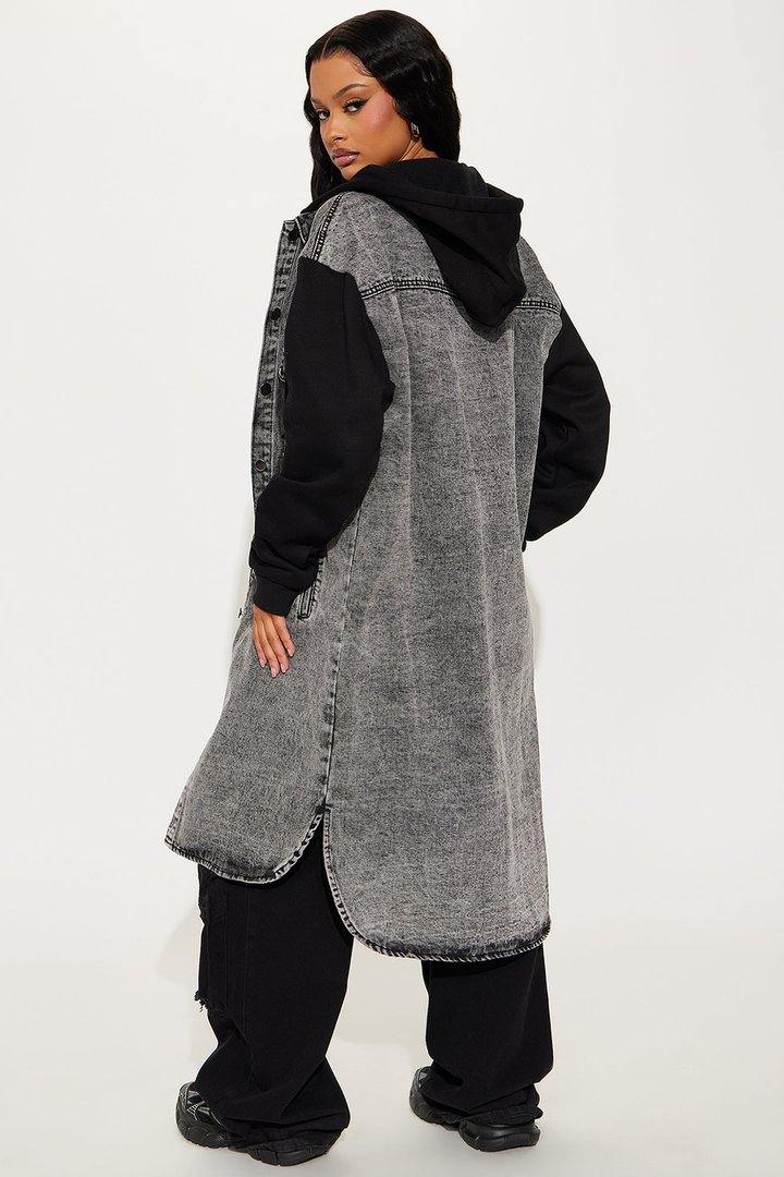 Millie Denim Coat - Black Wash