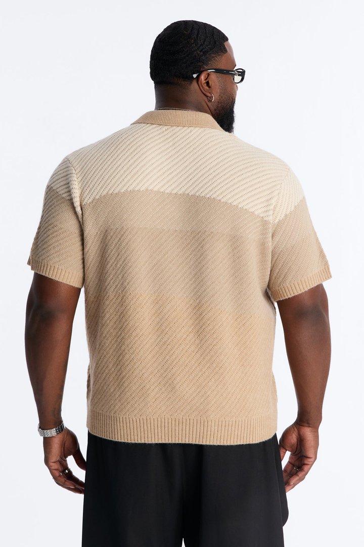 Atwater Sweater Polo - Tan