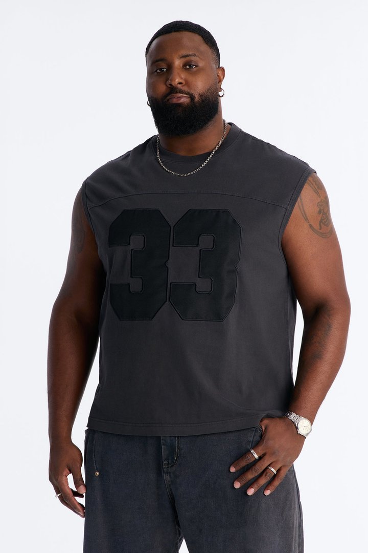 Lucky Number Muscle Tee - Black