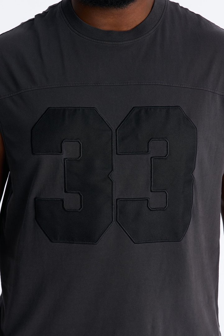 Lucky Number Muscle Tee - Black