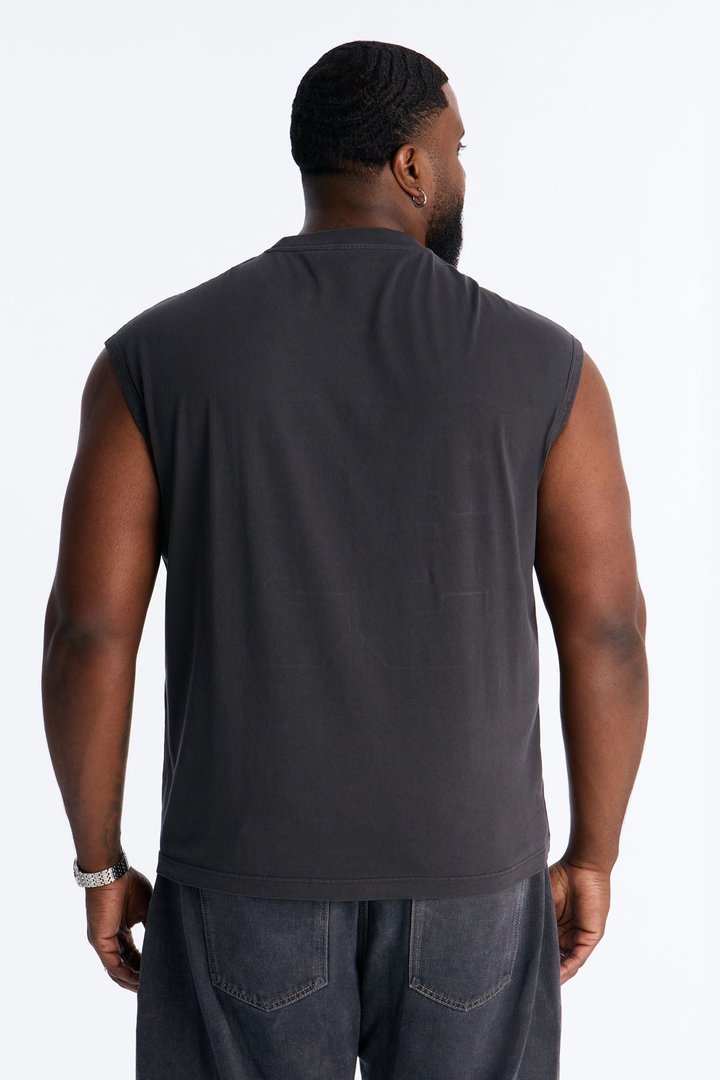 Lucky Number Muscle Tee - Black