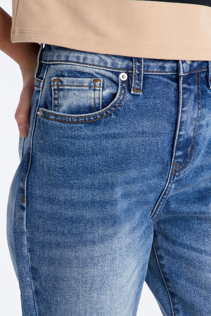 Mini Left You Speechless Straight Leg Jeans - Medium Wash