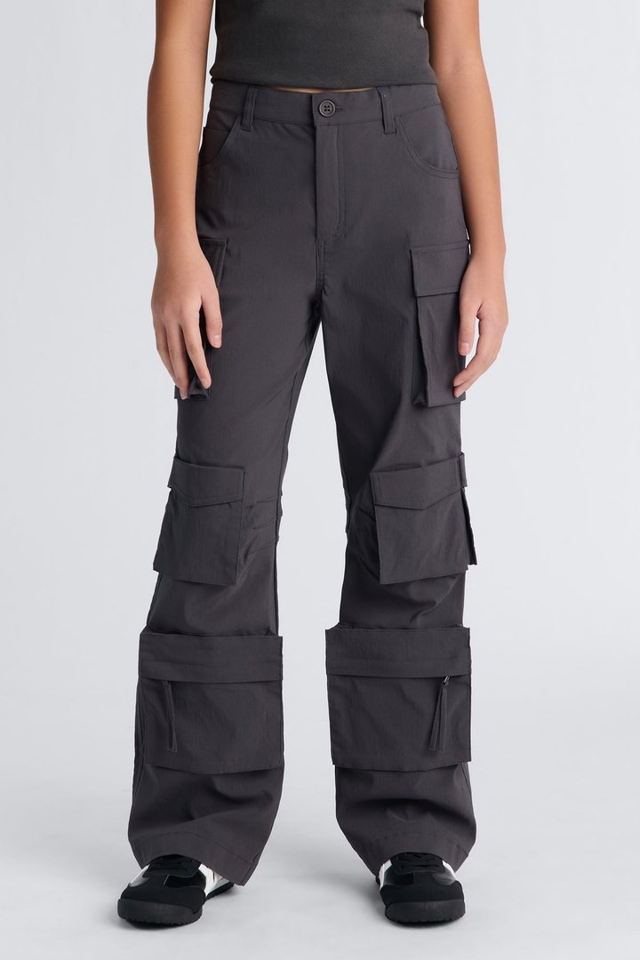 Mini Walk On By Cargo Pant - Charcoal