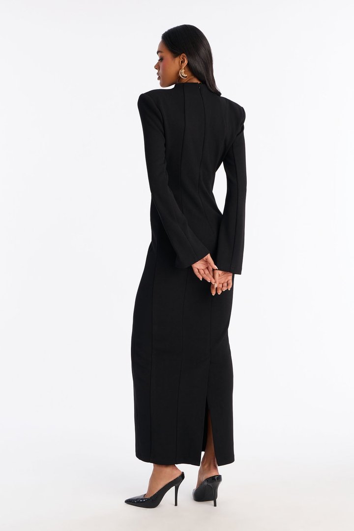 Andrea Cut Out Maxi Dress - Black