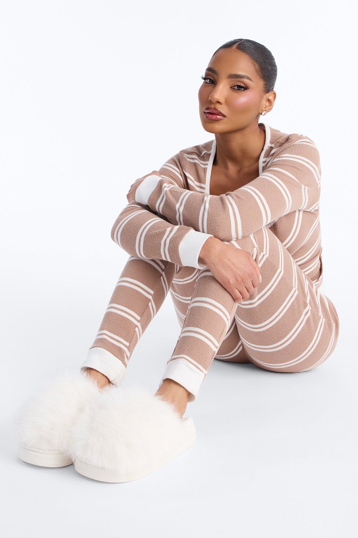Cloudy Faux Fur Slippers - White