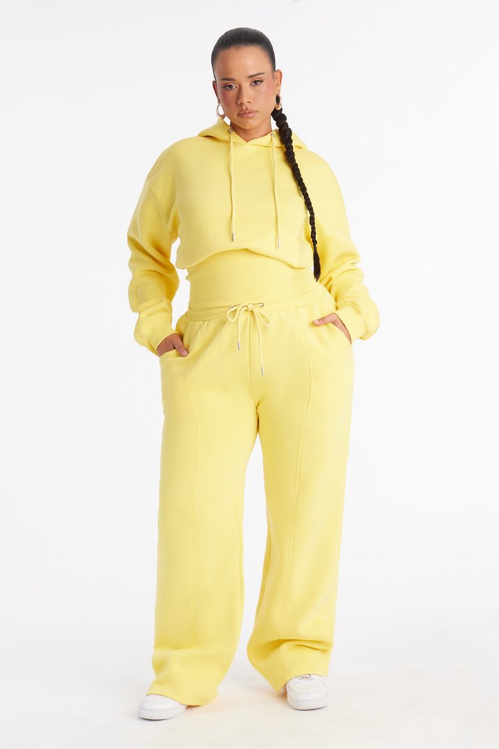 Stole My Ex Boyfriend's Cinched Waist Hoodie - Yellow