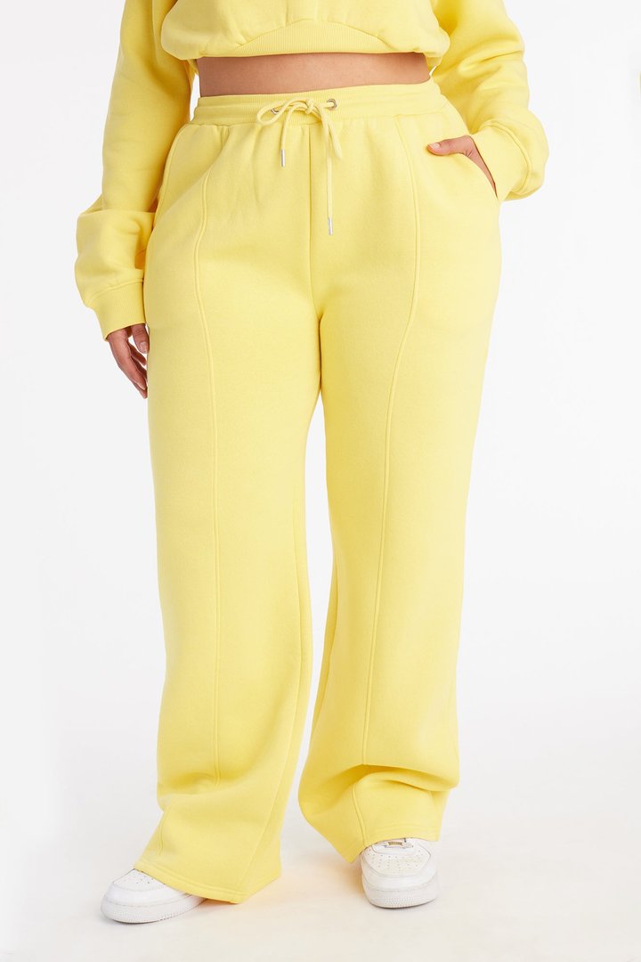 Stole My Ex Boyfriend's Straight Leg Sweatpants - Yellow