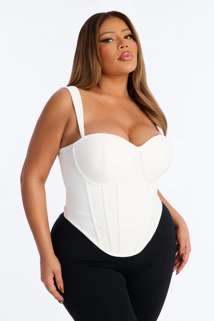 Cece Bandage Corset Top - White