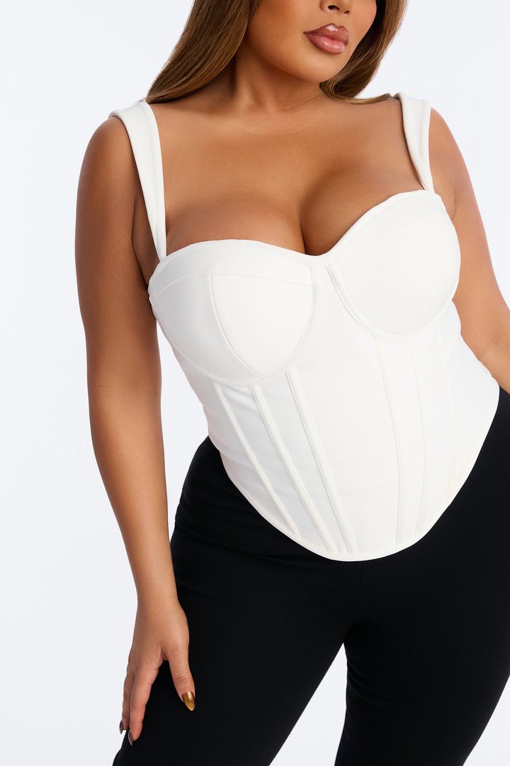 Cece Bandage Corset Top - White