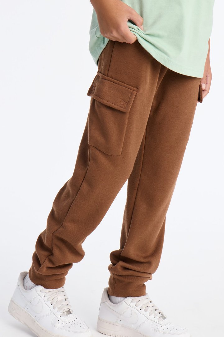 Mini Good Vibes Positive Mind Cargo Jogger Pant Set - Green/combo