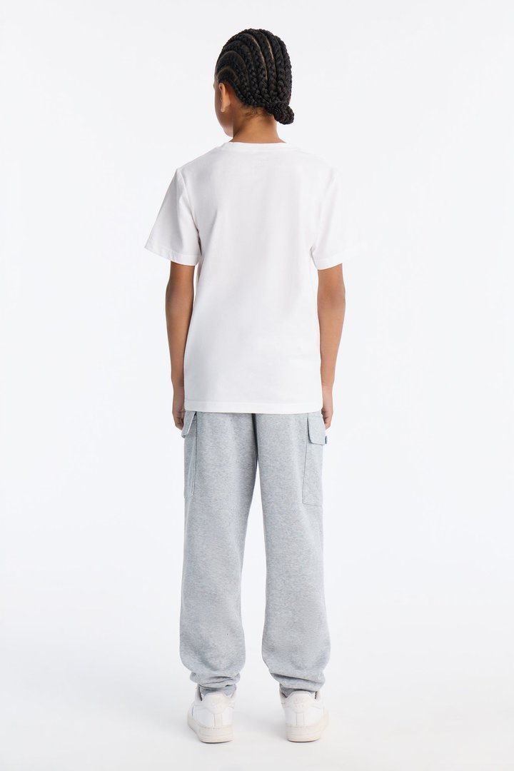 Mini Self Made Legend Cargo Jogger Pant Set - White/combo