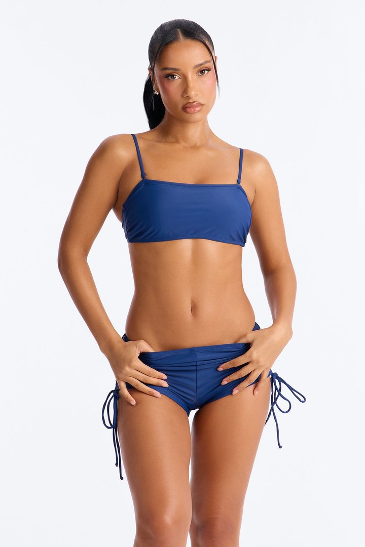 Maui Mix And Match Bandeau Bikini Top - Heather Navy