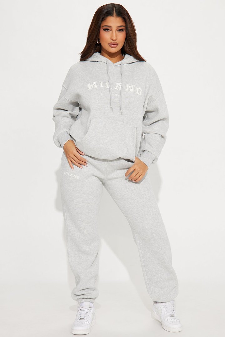 Milano Sweatpant Set - Heathered Grey