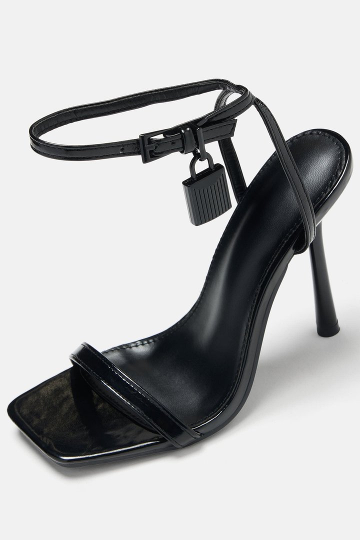 No Drama Club Heeled Sandals - Black