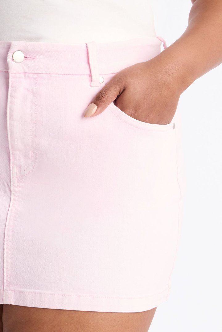 Harper Twill Mini Skirt - Light Pink