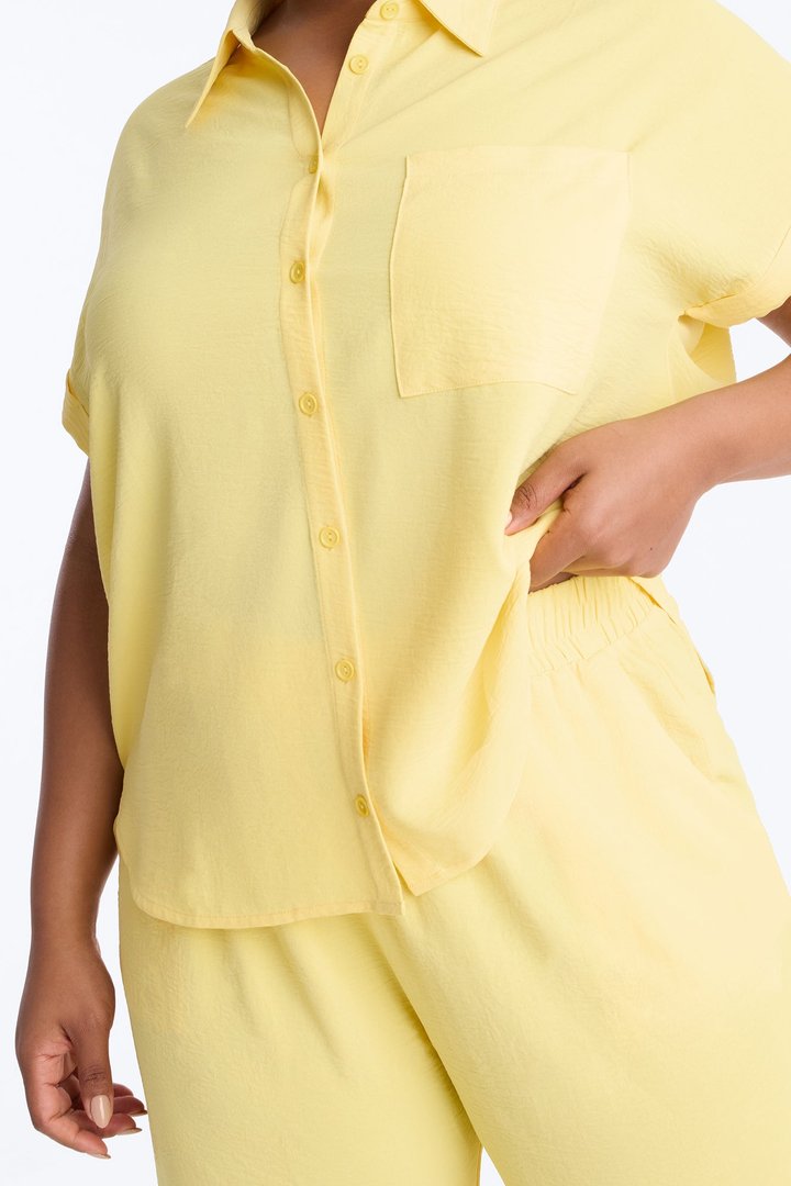 Makela Flowy Wide Leg Pant Set - Yellow