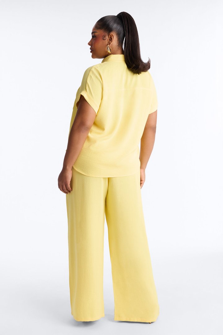 Makela Flowy Wide Leg Pant Set - Yellow