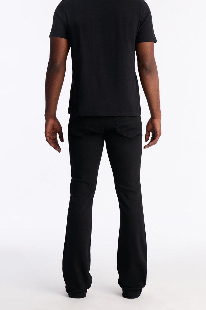 Stacked Skinny Flare Street Monarch Jeweled Jean - Black