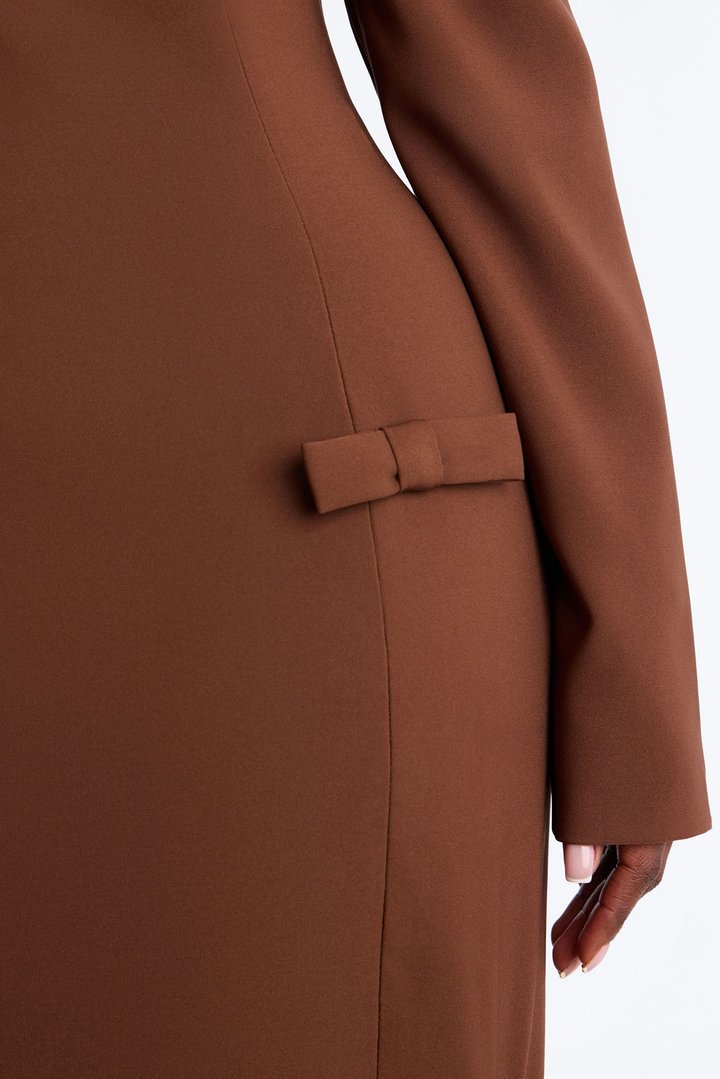 First Blush Poplin Mini Dress - Brown