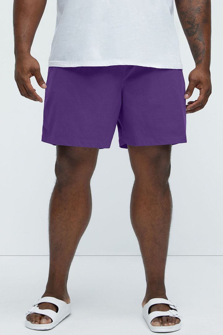 Montez Stretch Swim Trunk 7″ - Purple