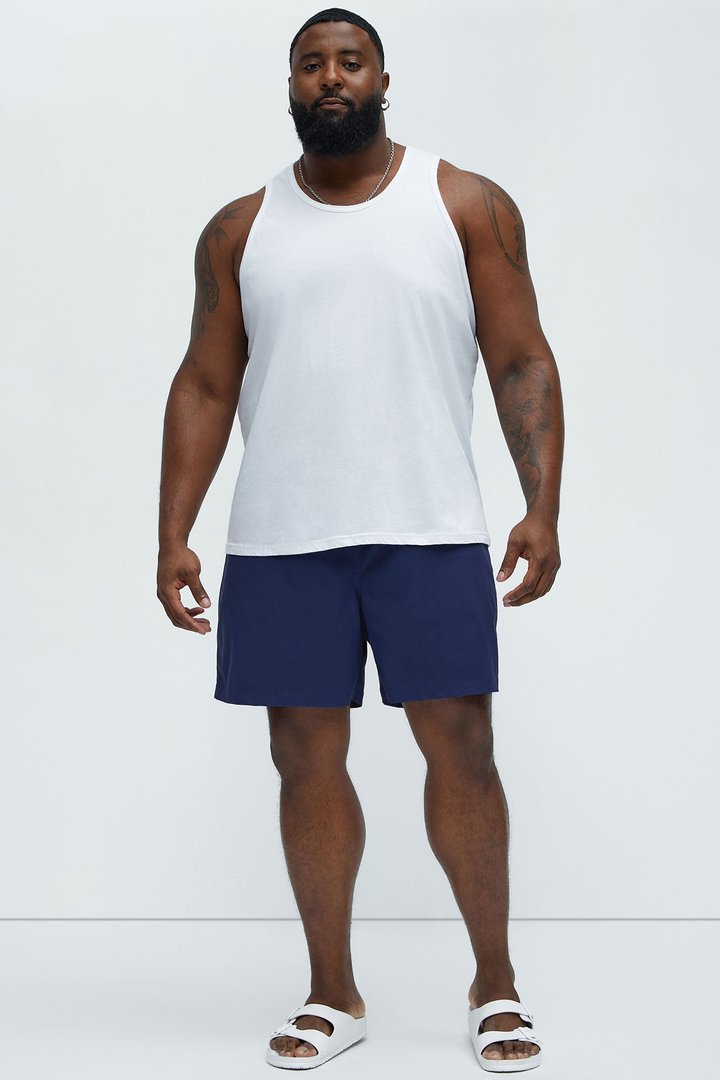 Montez Stretch Swim Trunk 7″ - Navy