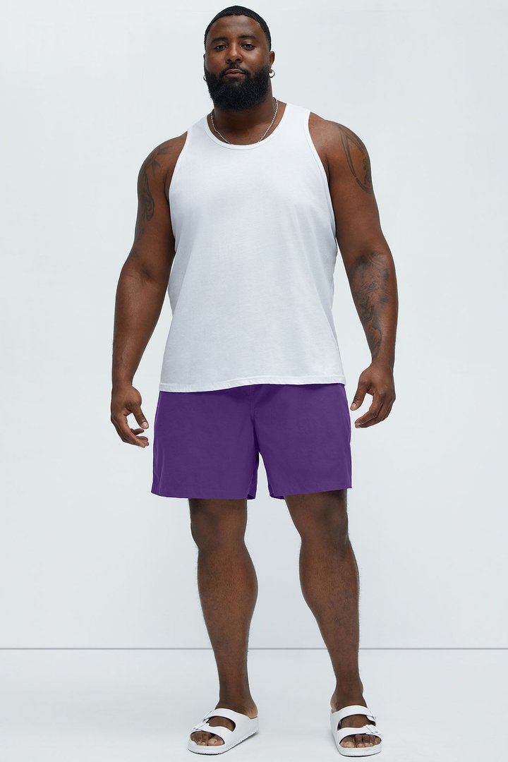 Montez Stretch Swim Trunk 7″ - Purple