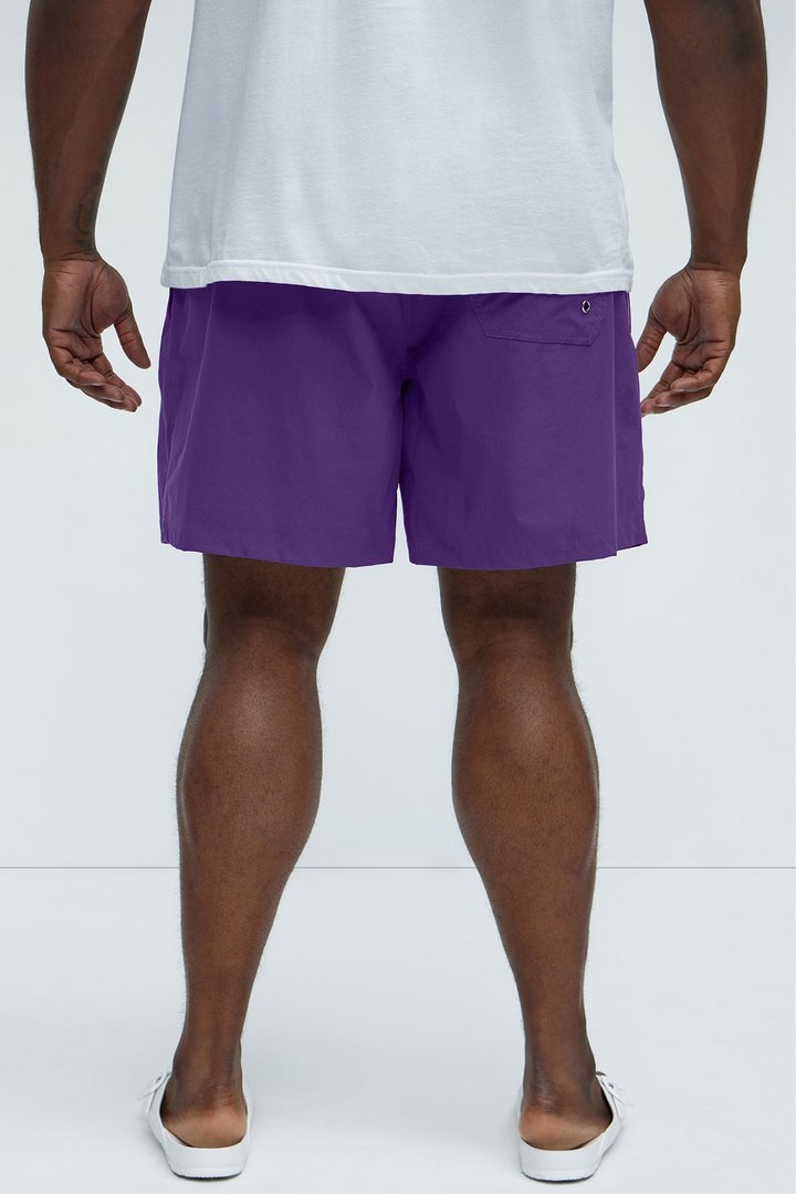 Montez Stretch Swim Trunk 7″ - Purple