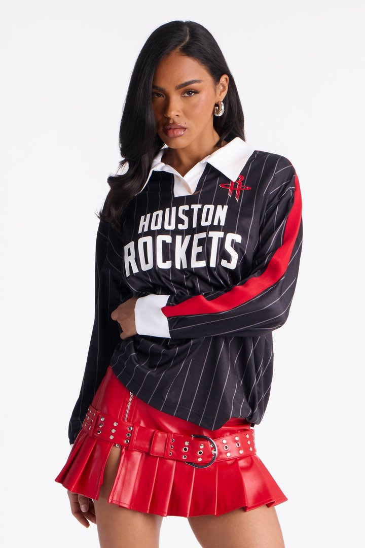 NBA Houston Rockets Pinstripe Jersey - Black
