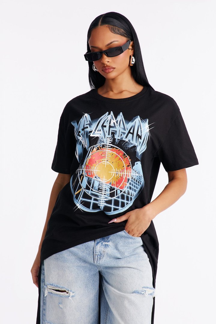 Def Leppard High Low Tee - Black