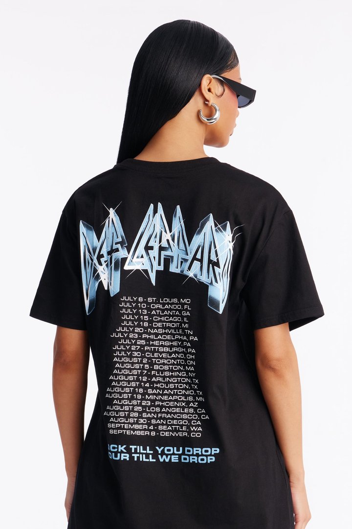 Def Leppard High Low Tee - Black