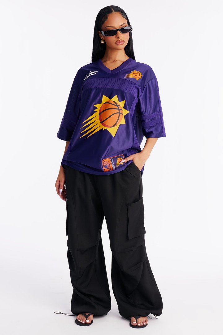 NBA Suns Oversized Mesh Tee - Purple