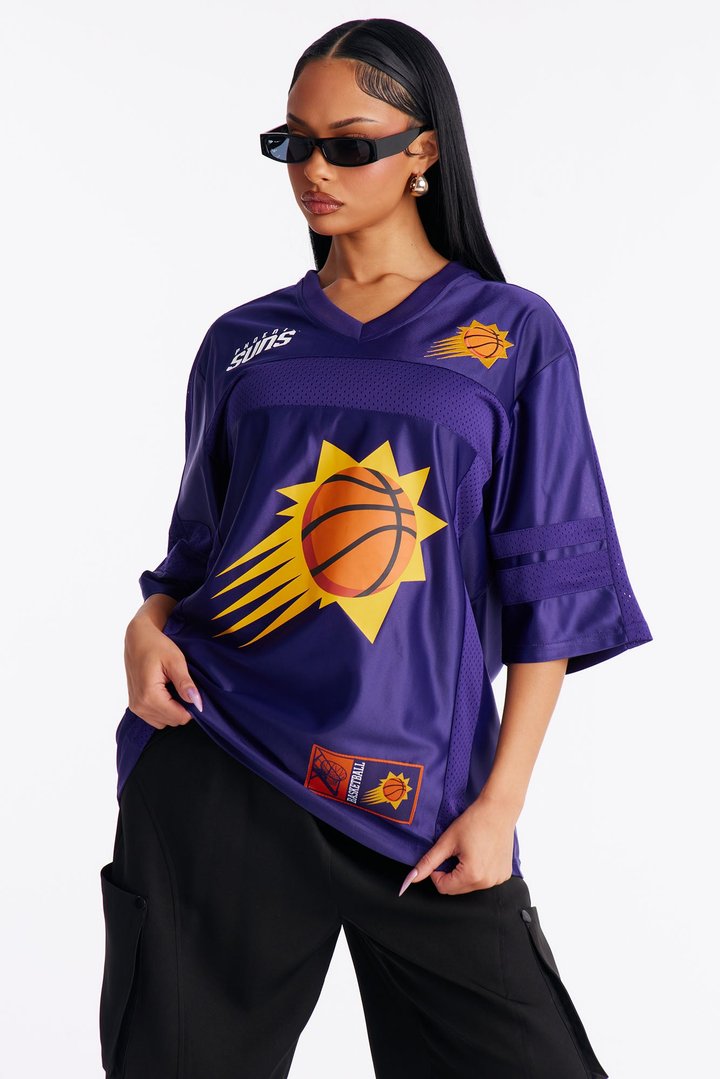 NBA Suns Oversized Mesh Tee - Purple